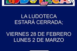 Cierre ludoteca festividad