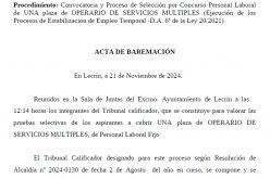 Baremo Operario