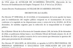 Nombramiento Aux. Infantil
