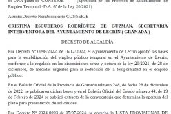 Nombramiento Conserje