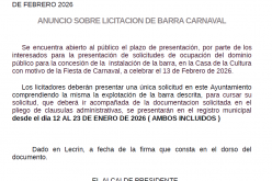 Barra carnaval 2026