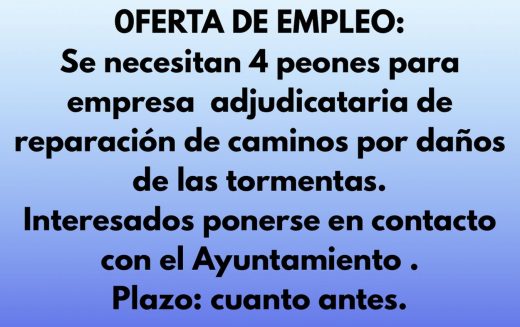 Aviso trabajo