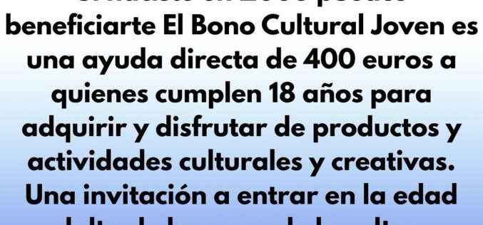 Bono cultural 2026